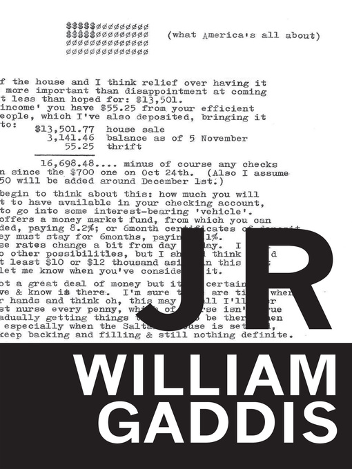 Title details for J R by William Gaddis - Available